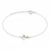 Histoire D'Or Bracelet Argent Blanc Burt Perles De Culture Oxydes De Zirconium