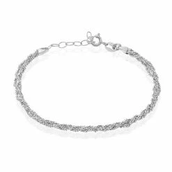 Histoire D'Or Bracelet Abie Torsade Argent Blanc