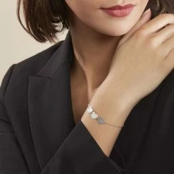 Histoire D'Or Bracelet Yrina Argent Blanc -Colliers Fantaisie Soldes FABFBW00FG model0