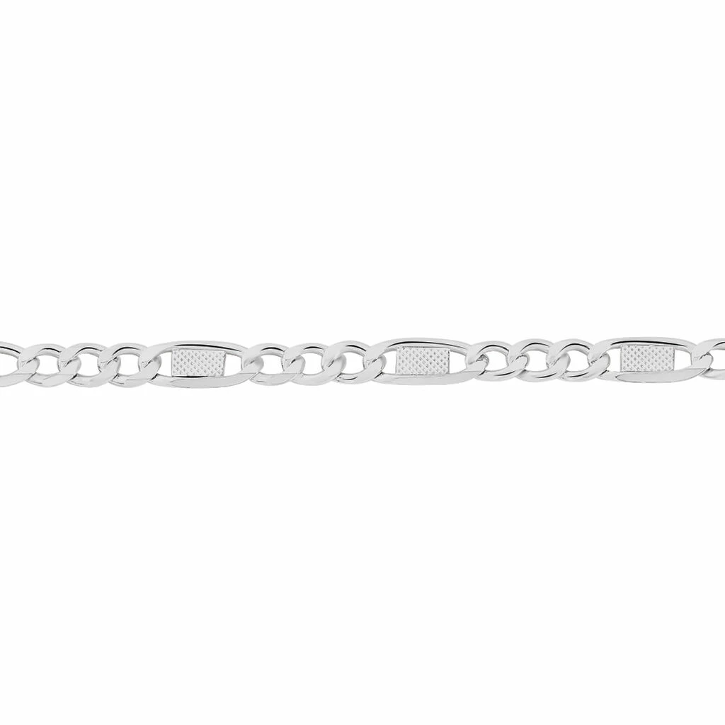 Histoire D'Or Bracelet Jeremi Maille Alternee 1/3 Et Plaquettes Argent Blanc 2 Histoire D'Or Bracelet Jeremi Maille Alternee 1/3 Et Plaquettes Argent Blanc – Image 2