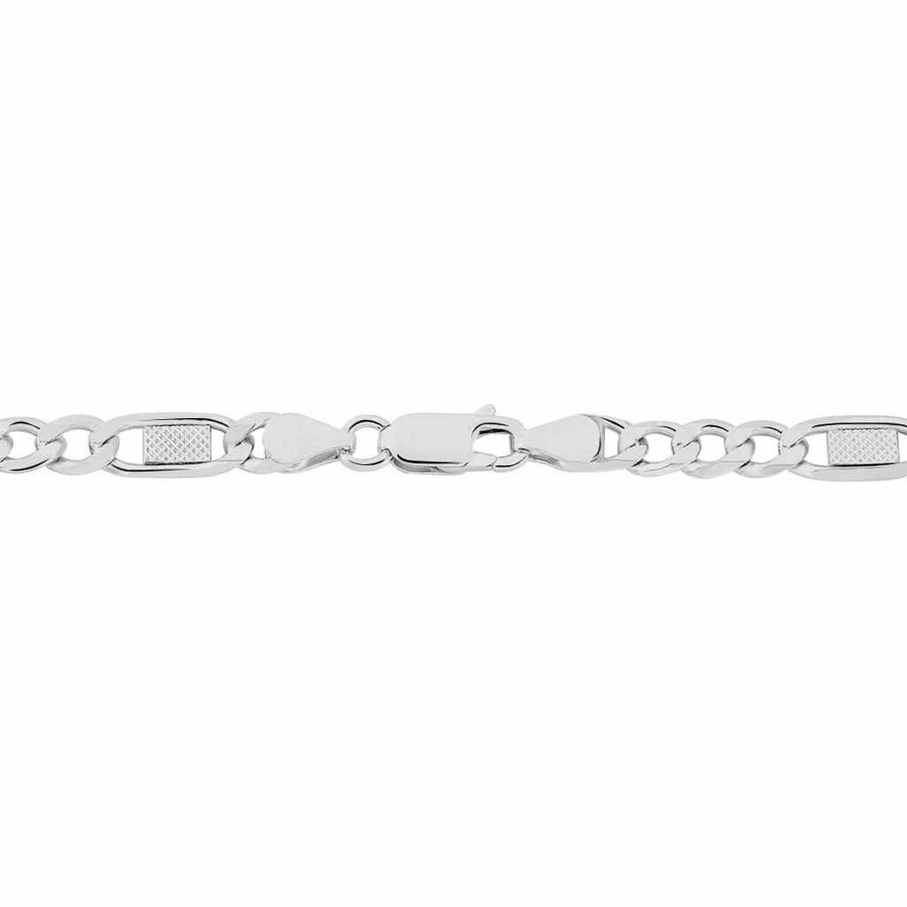 Histoire D'Or Bracelet Jeremi Maille Alternee 1/3 Et Plaquettes Argent Blanc 3 Histoire D'Or Bracelet Jeremi Maille Alternee 1/3 Et Plaquettes Argent Blanc – Image 3