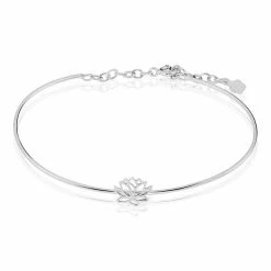 Histoire D'Or Bracelet Jonc Rosita Argent Blanc