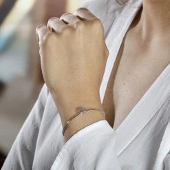 Histoire D'Or Bracelet Jonc Rosita Argent Blanc -Colliers Fantaisie Soldes FABFBW00U8 model1