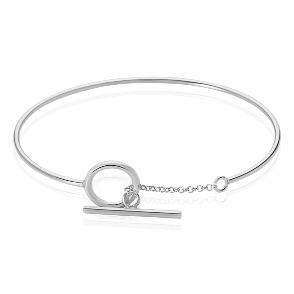 Histoire D'Or Bracelet Jonc Marie-capucine Argent Blanc 1 Histoire D'Or Bracelet Jonc Marie-capucine Argent Blanc