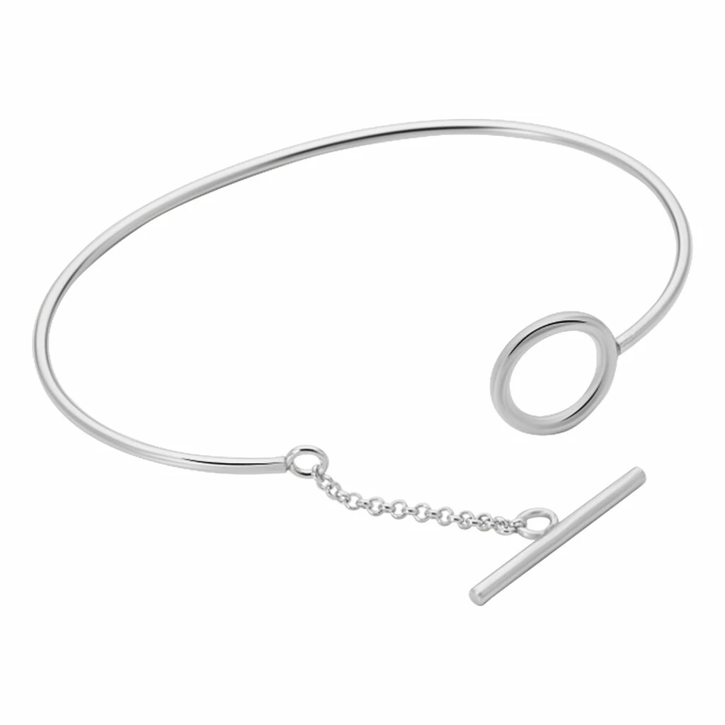 Histoire D'Or Bracelet Jonc Marie-capucine Argent Blanc 2 Histoire D'Or Bracelet Jonc Marie-capucine Argent Blanc – Image 2