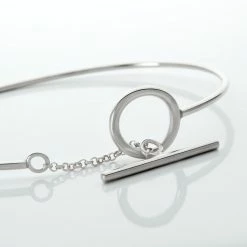 Histoire D'Or Bracelet Jonc Marie-capucine Argent Blanc 7 Histoire D'Or Bracelet Jonc Marie-capucine Argent Blanc -Colliers Fantaisie Soldes FABFBW013Y view2