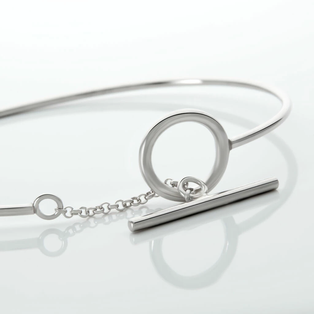 Histoire D'Or Bracelet Jonc Marie-capucine Argent Blanc 3 Histoire D'Or Bracelet Jonc Marie-capucine Argent Blanc – Image 3