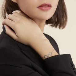 Histoire D'Or Bracelet Toi Et Moi Argent Blanc 5 Histoire D'Or Bracelet Toi Et Moi Argent Blanc -Colliers Fantaisie Soldes FABFBW0893 model0