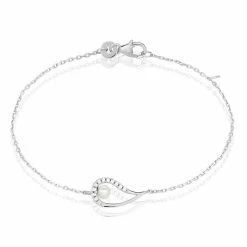 Histoire D'Or Bracelet Akiko Argent Blanc Perle De Culture Et Oxyde De Zirconium
