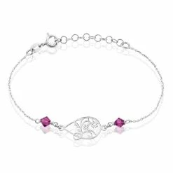 Histoire D'Or Bracelet Oumoul Argent Blanc Pierre De Synthese