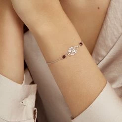 Histoire D'Or Bracelet Oumoul Argent Blanc Pierre De Synthese -Colliers Fantaisie Soldes FABFBXI036 model1