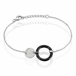 Histoire D'Or Bracelet Issara Argent Blanc Céramique Et Oxyde De Zirconium