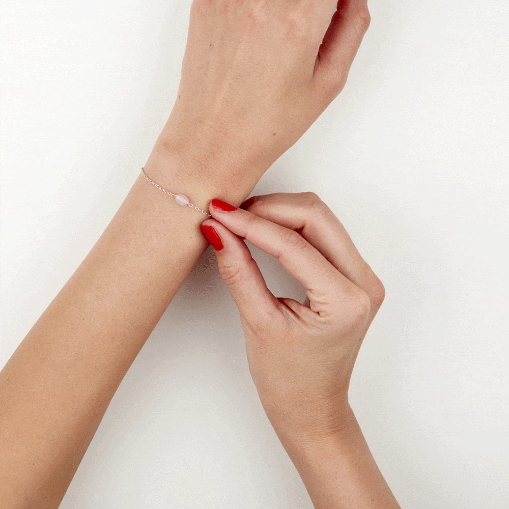 Histoire D'Or Bracelet Evren Argent Blanc Pierre De Synthese 4 Histoire D'Or Bracelet Evren Argent Blanc Pierre De Synthese – Image 4