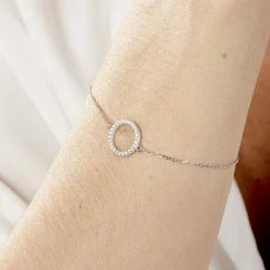 Histoire D'Or Bracelet Francesca Argent Blanc Oxyde De Zirconium -Colliers Fantaisie Soldes FABFBZW00W model1