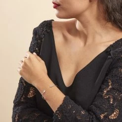 Histoire D'Or Bracelet Jonc Danae Argent Blanc Oxyde De Zirconium -Colliers Fantaisie Soldes FABFBZW04R model0