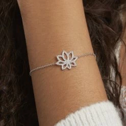 Histoire D'Or Bracelet Kahena Argent Blanc Oxyde De Zirconium -Colliers Fantaisie Soldes FABFBZW0HL model1