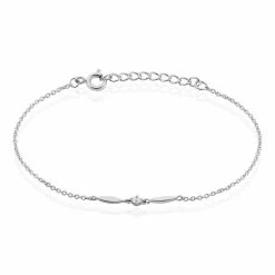 Histoire D'Or Bracelet Bormana Argent Blanc Oxyde De Zirconium