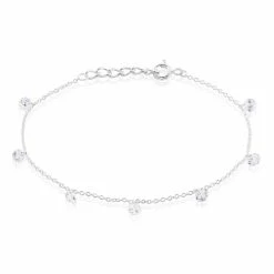 Histoire D'Or Bracelet Argent Collie Argent Blanc Oxyde