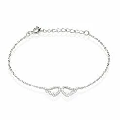 Histoire D'Or Bracelet Ailes Argent Blanc Oxyde De Zirconium