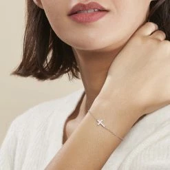 Histoire D'Or Bracelet Carlie Argent Blanc Oxyde De Zirconium -Colliers Fantaisie Soldes FABFBZW979 model0