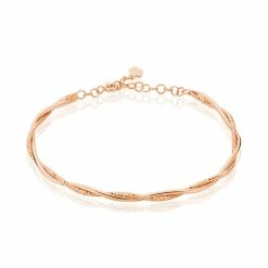 Histoire D'Or Bracelet Abie Torsade Argent Rose