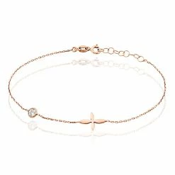 Histoire D'Or Bracelet Clarissa Argent Rose Oxyde De Zirconium