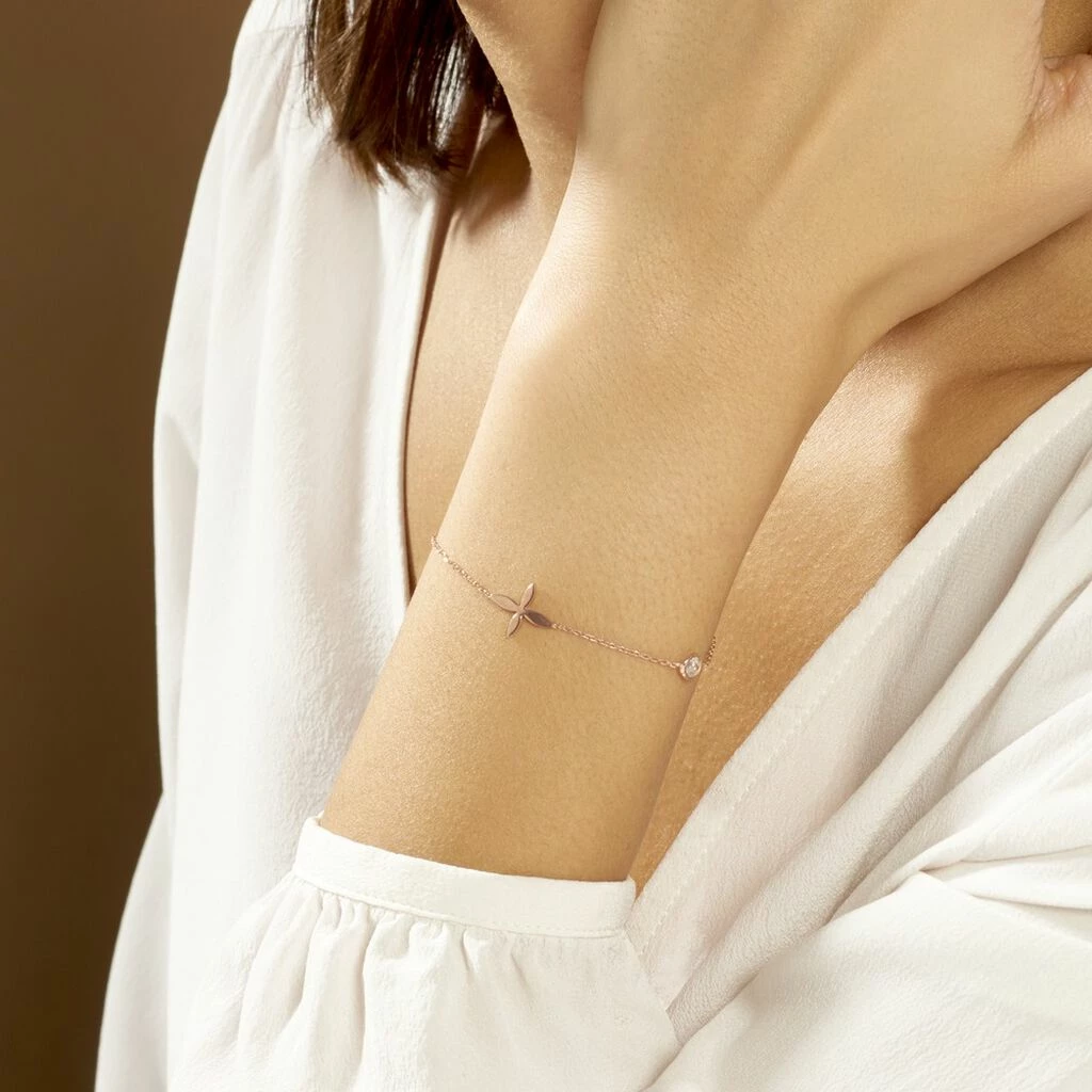 Histoire D'Or Bracelet Clarissa Argent Rose Oxyde De Zirconium 4 Histoire D'Or Bracelet Clarissa Argent Rose Oxyde De Zirconium – Image 4