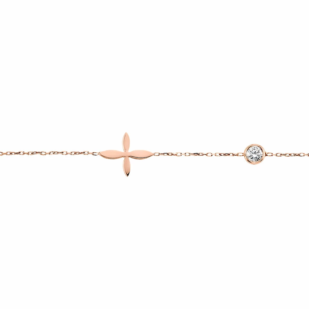 Histoire D'Or Bracelet Clarissa Argent Rose Oxyde De Zirconium 2 Histoire D'Or Bracelet Clarissa Argent Rose Oxyde De Zirconium – Image 2