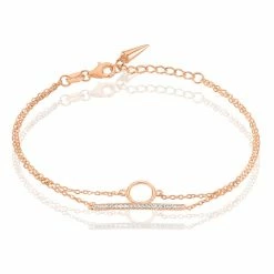 Histoire D'Or Bracelet Thyla Argent Rose Oxyde De Zirconium