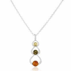 Histoire D'Or Collier Agneta Argent Blanc Ambre