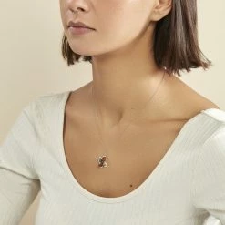 Histoire D'Or Collier Oviya Argent Blanc Ambre -Colliers Fantaisie Soldes FACFBID162 model0