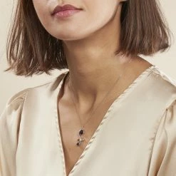 Histoire D'Or Collier Rislane Argent Blanc Ambre -Colliers Fantaisie Soldes FACFBID178 model0