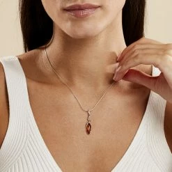 Histoire D'Or Collier Argent Blanc Milliana Ambre 6 Histoire D'Or Collier Argent Blanc Milliana Ambre -Colliers Fantaisie Soldes FACFBIM164 model0