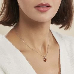 Histoire D'Or Collier Argent Blanc Karyl Ambre -Colliers Fantaisie Soldes FACFBIM178 model0