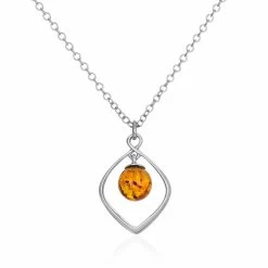 Histoire D'Or Collier Iva Argent Blanc Ambre