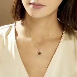 Histoire D'Or Collier Iva Argent Blanc Ambre -Colliers Fantaisie Soldes FACFBIY167 model0