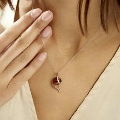 Histoire D'Or Collier Mukaddes Argent Blanc Ambre 7 Histoire D'Or Collier Mukaddes Argent Blanc Ambre -Colliers Fantaisie Soldes FACFBIY171 model1