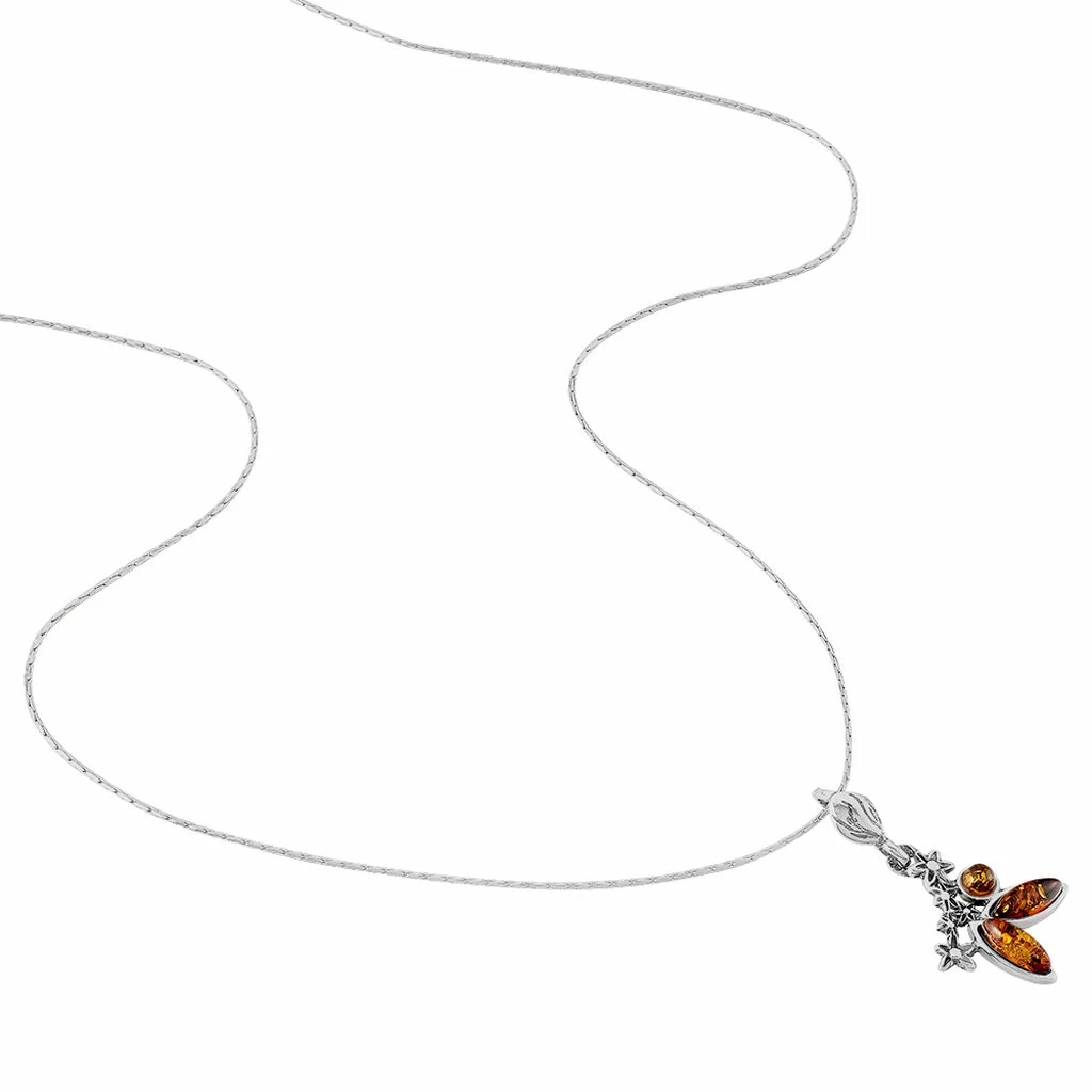 Histoire D'Or Collier Nadiana Argent Blanc Ambre 2 Histoire D'Or Collier Nadiana Argent Blanc Ambre – Image 2