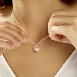 Histoire D'Or Collier Sohaliaae Argent Blanc Perle De Culture Et Oxyde De Zirconium -Colliers Fantaisie Soldes FACFBU2101 model1