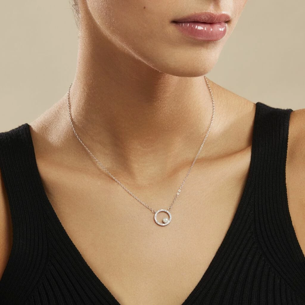 Histoire D'Or Collier Marthe Argent Blanc Perle De Culture Et Oxyde De Zirconium 3 Histoire D'Or Collier Marthe Argent Blanc Perle De Culture Et Oxyde De Zirconium – Image 3