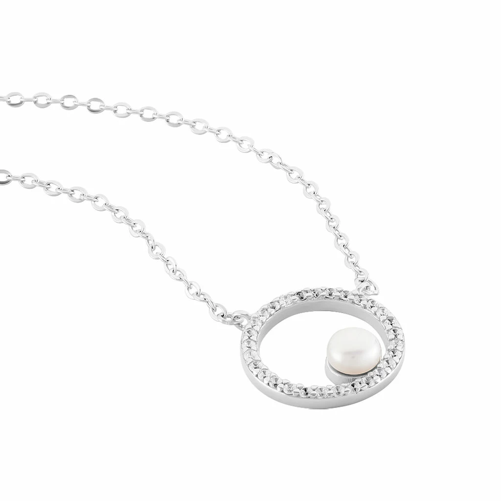 Histoire D'Or Collier Marthe Argent Blanc Perle De Culture Et Oxyde De Zirconium 2 Histoire D'Or Collier Marthe Argent Blanc Perle De Culture Et Oxyde De Zirconium – Image 2