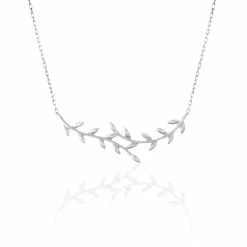 Histoire D'Or Collier Folia Argent Blanc