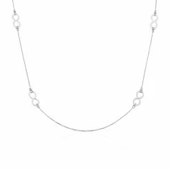 Histoire D'Or Collier Sautoir Infinity Argent Blanc