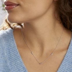 Histoire D'Or Boucles D'oreilles Puces Astria Argent Blanc -Colliers Fantaisie Soldes FACFBW018Y model0