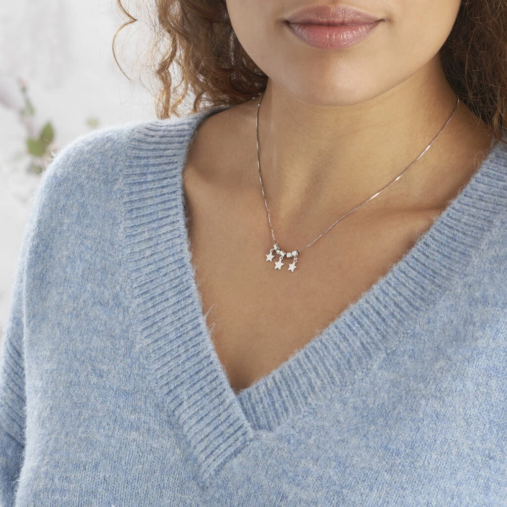 Histoire D'Or Collier Argent Blanc Olie 3 Histoire D'Or Collier Argent Blanc Olie – Image 3