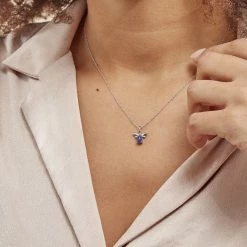 Histoire D'Or Collier Argent Nedeleg Calcedoine -Colliers Fantaisie Soldes FACFBXB219 model1