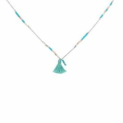 Histoire D'Or Collier Ninon Argent Blanc Perle D'imitation Et Chrysoprase