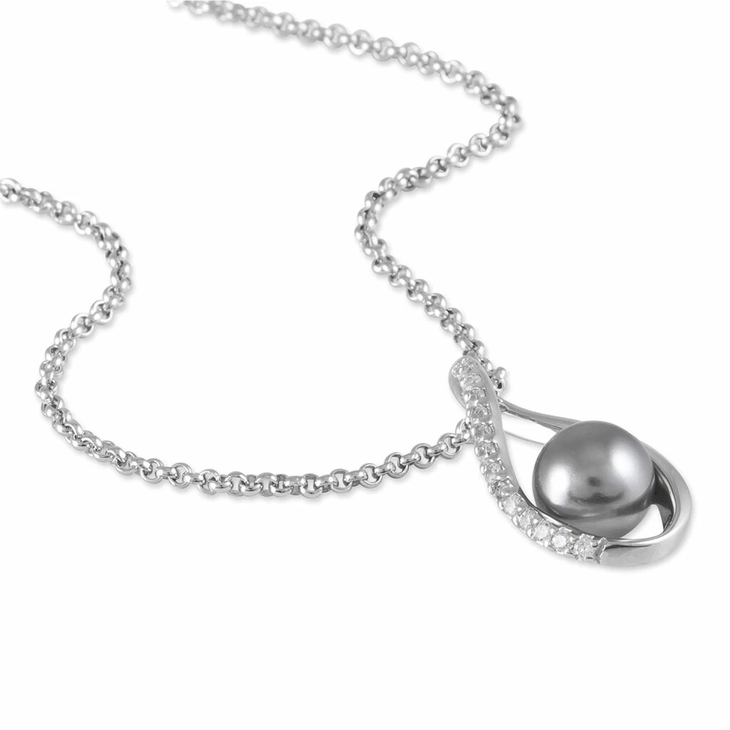 Histoire D'Or Collier Alexya Argent Blanc Perle D'imitation Et Oxyde De Zirconium 2 Histoire D'Or Collier Alexya Argent Blanc Perle D'imitation Et Oxyde De Zirconium – Image 2