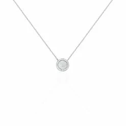 Histoire D'Or Collier Nawala Argent Blanc Oxyde De Zirconium Et Nacre