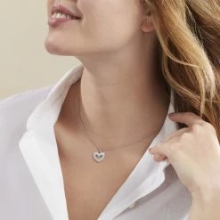 Histoire D'Or Collier Clarity Argent Blanc Nacre -Colliers Fantaisie Soldes FACFBXW179 model0